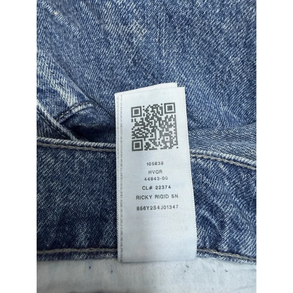 True Religion Mens Ricky Rigid SN Flap Distressed Jeans Size 38‎ Medium Wash NEW
